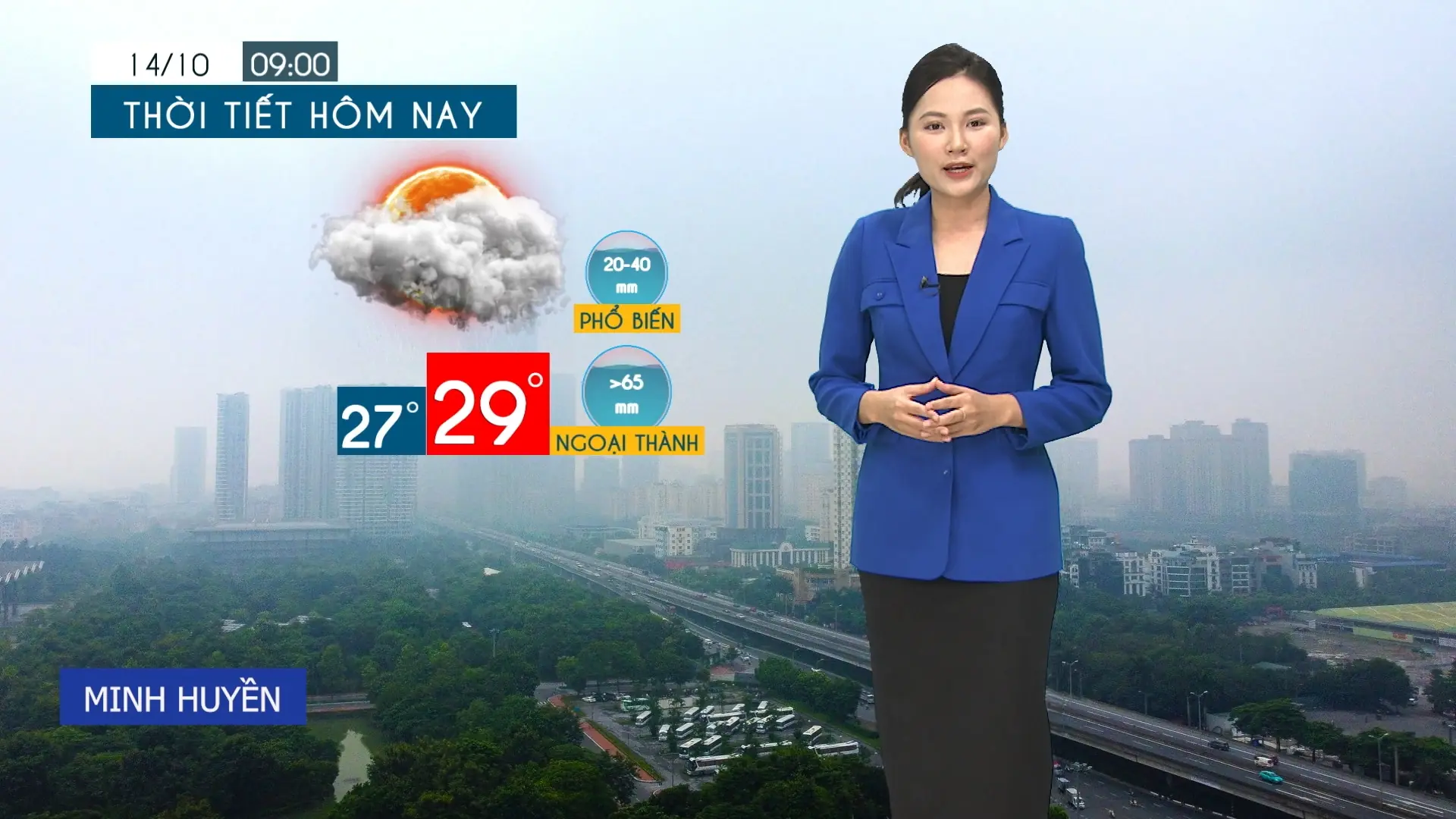 Dự báo thời tiết tối | 14/10/2025